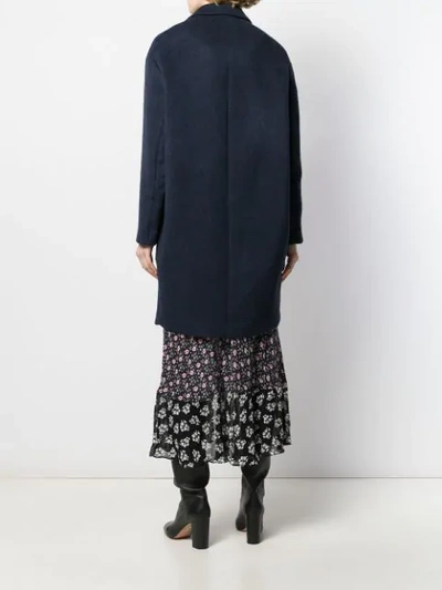 Shop Isabel Marant Button-front Coat In 30na Navy