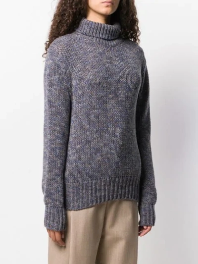 Shop Aragona Knitted Cashmere Jumper In Blue