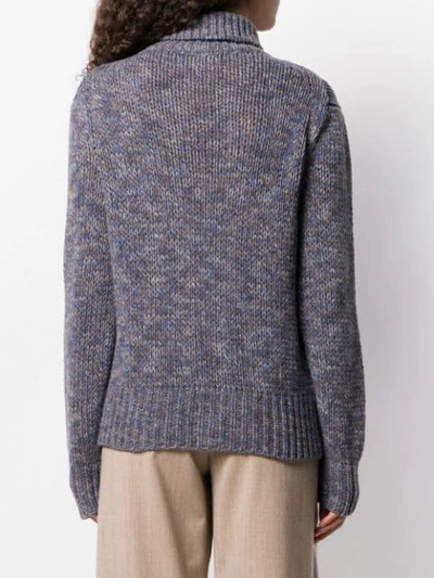 Shop Aragona Knitted Cashmere Jumper In Blue