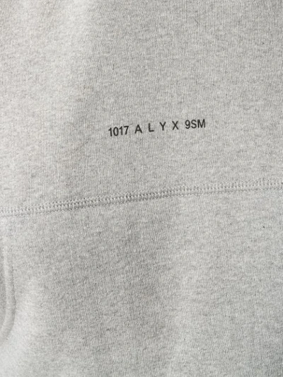 Shop Alyx 1017  9sm Printed Logo Hoodie - Grey