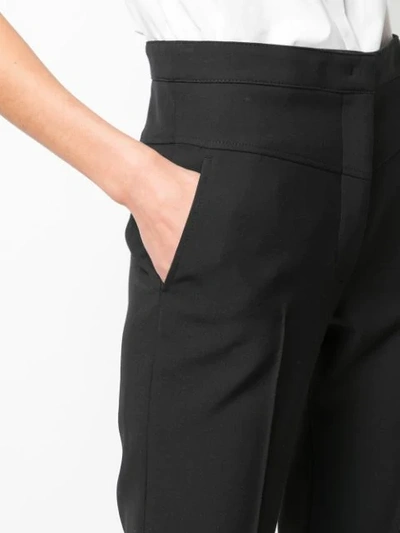 AKRIS PUNTO HIGH RISE TAPERED TROUSERS - 黑色