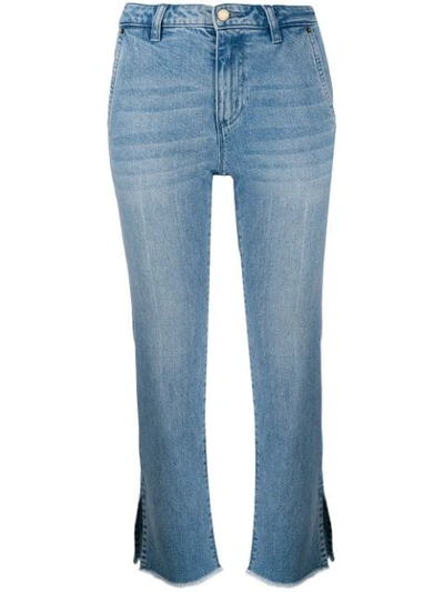 Shop Michael Michael Kors Cropped Straight Jeans In Blue