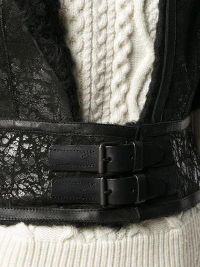Shop Isabel Marant Frilled-sleeve Harness Jacket In Nero