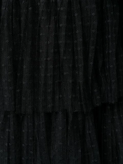 Shop Wandering Lace Ruffled Short Dress In Black