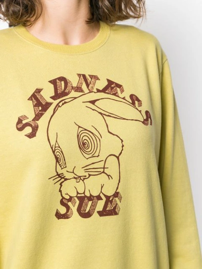 Shop Undercover Sadness Sue Print Sweatshirt In Yellow