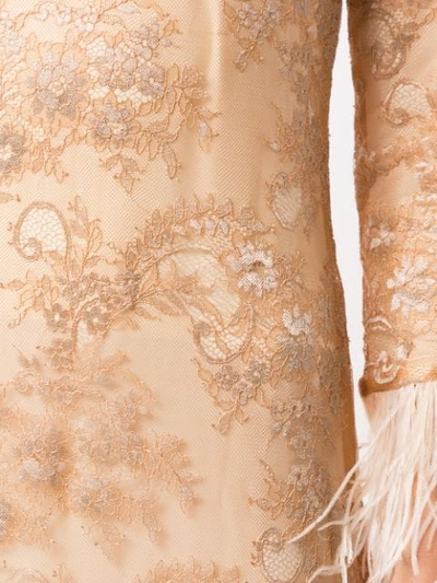 Shop Alison Brett Sequin-embellished Lace Dress In Gold