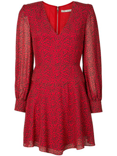 alice and olivia fit and flare dress
