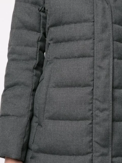 Shop Loveless Padded Trimmed Puffer Coat In Grey