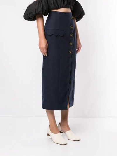 Shop Acler Aslo Skirt In Blue