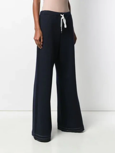 Shop Marni Wide Leg Trousers In Blue