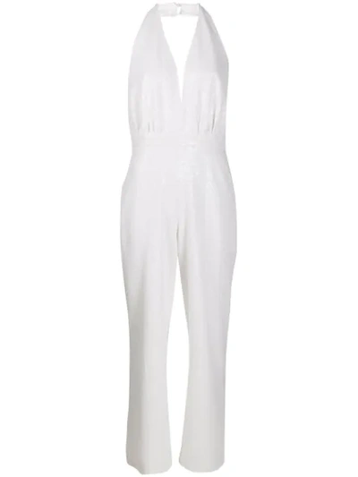 Shop In The Mood For Love Lindsay Sequin-embellished Jumpsuit In White