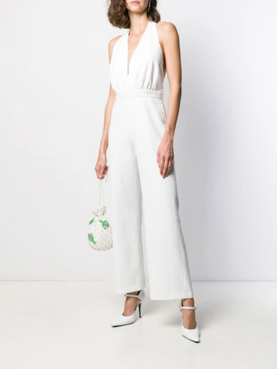 Shop In The Mood For Love Lindsay Sequin-embellished Jumpsuit In White