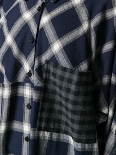 Shop Mcq By Alexander Mcqueen Check Shirt Dress In Blue