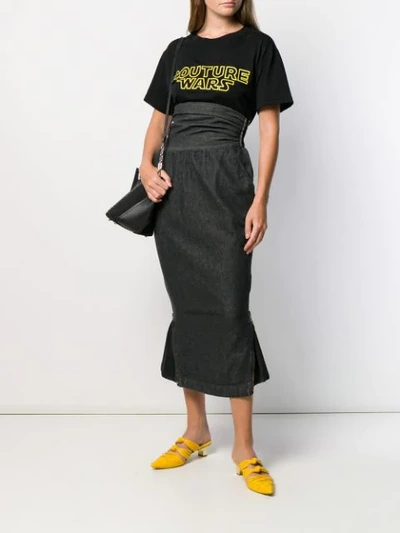 Pre-owned Moschino 1990's High Waist Skirt In Black