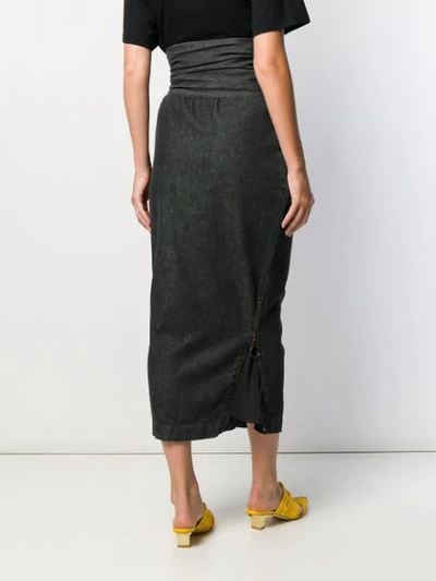 Pre-owned Moschino 1990's High Waist Skirt In Black