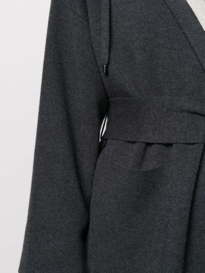 Shop Brunello Cucinelli Beaded Detail Cardi Coat In Grey