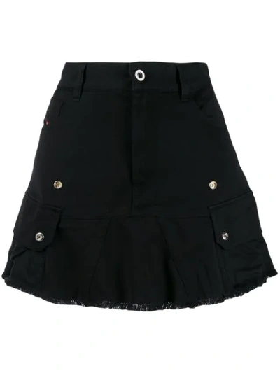 Shop Diesel Denim Skirt In Black