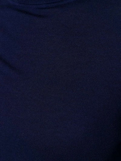 Shop Aspesi Fine Knit Turtleneck Jumper In Blue