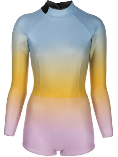 Shop Cynthia Rowley Sea Ombre Wetsuit In Multicolour