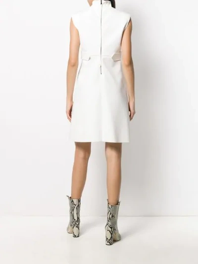 Shop Dorothee Schumacher Stand Up Collar Dress In White