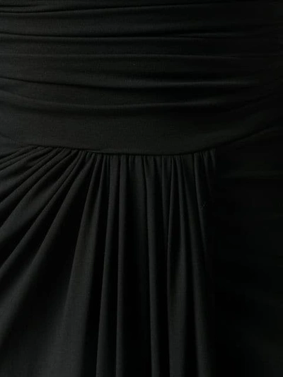 Shop Alexandre Vauthier V-neck Gathered Dress In Black