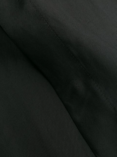 Shop Alberto Biani Band-collar Long-length Blouse In Black