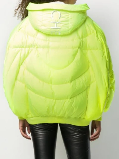 Shop Chen Peng Oversized Puffer Jacket In Green