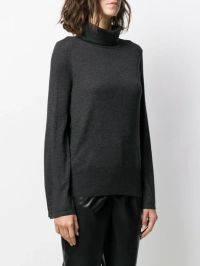 Shop Snobby Sheep Turtle Neck Jumper In Grey