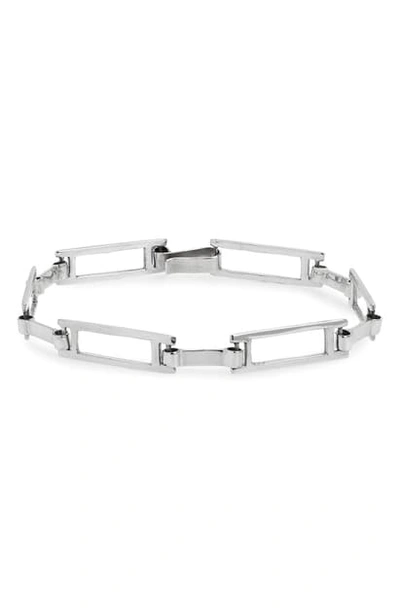 Shop Faris Grid Bracelet In Sterling Silver