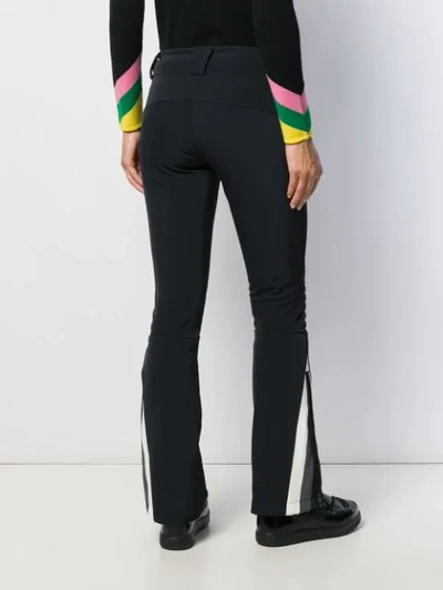 Shop Perfect Moment Chevron Flared Trousers In Black