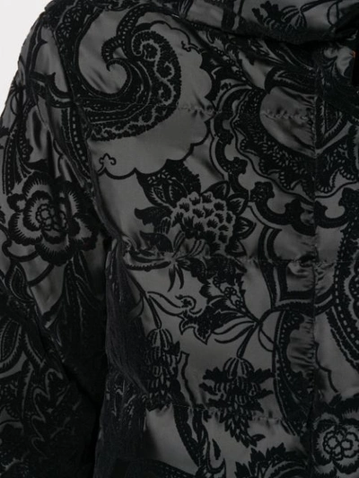 Shop Etro Paisley Padded Coat In Black