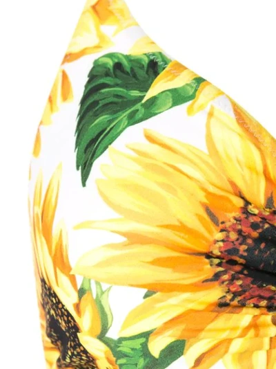 Shop Dolce & Gabbana Sunflower Bikini In Yellow