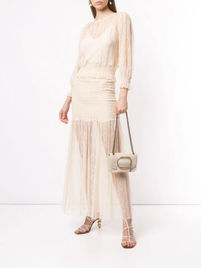 Shop Alice Mccall Harvest Moon Lace Skirt In Neutrals