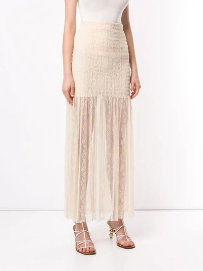 Shop Alice Mccall Harvest Moon Lace Skirt In Neutrals