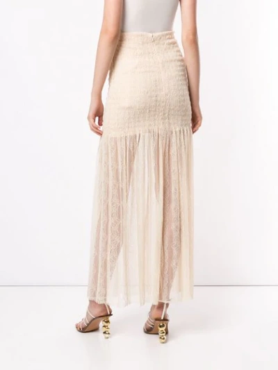 Shop Alice Mccall Harvest Moon Lace Skirt In Neutrals