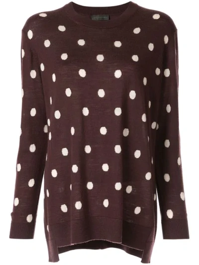 Shop Anteprima Polka Dot Sweater In Red