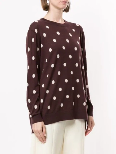 Shop Anteprima Polka Dot Sweater In Red