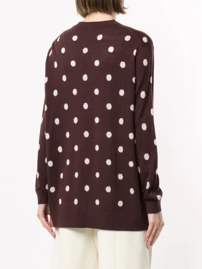 Shop Anteprima Polka Dot Sweater In Red