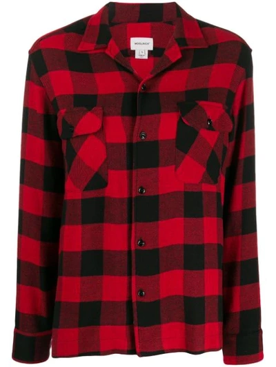 Shop Woolrich Check Long-sleeve Shirt In Red