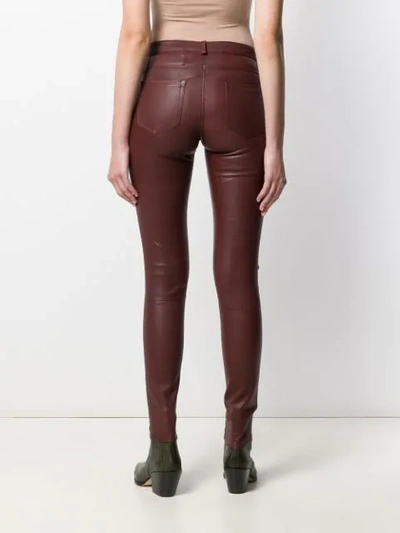 Shop Arma Skinny Trousers In Brown