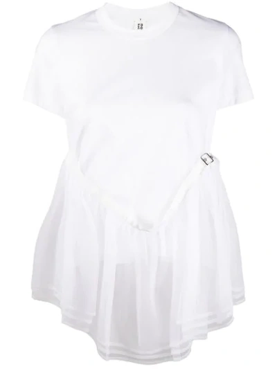 Shop Comme Des Garçons Tutu Insert T-shirt In White