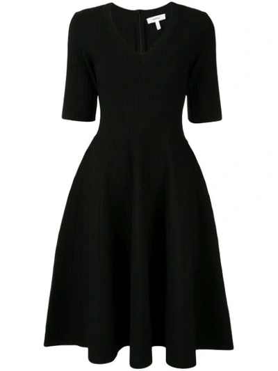 Shop Casasola V-neck Midi Dress In Black