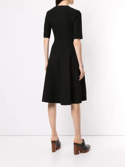Shop Casasola V-neck Midi Dress In Black