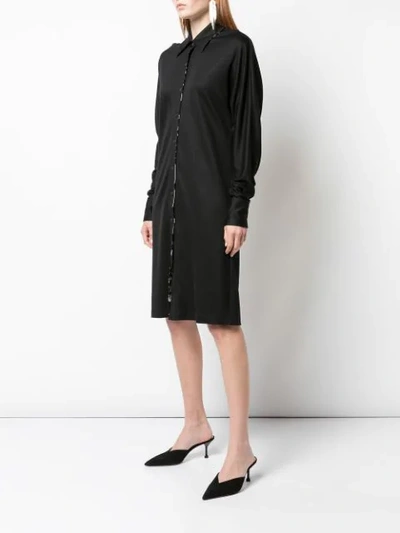 Shop Diane Von Furstenberg Button Up Shirt Dress In Black