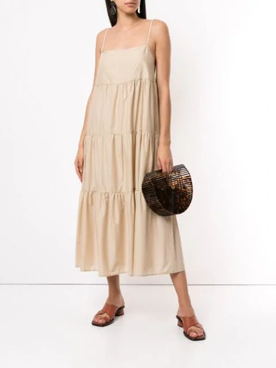 Shop Matteau Tiered Summer Dress In Brown