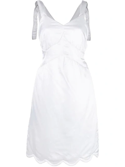 Shop Mm6 Maison Margiela Padded Bustier Dress In White