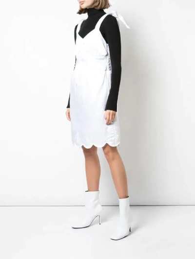 Shop Mm6 Maison Margiela Padded Bustier Dress In White