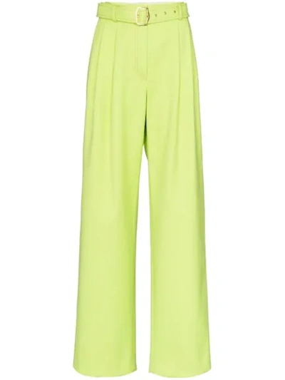 Sies Marjan High-waisted Belted Trousers In Yellow