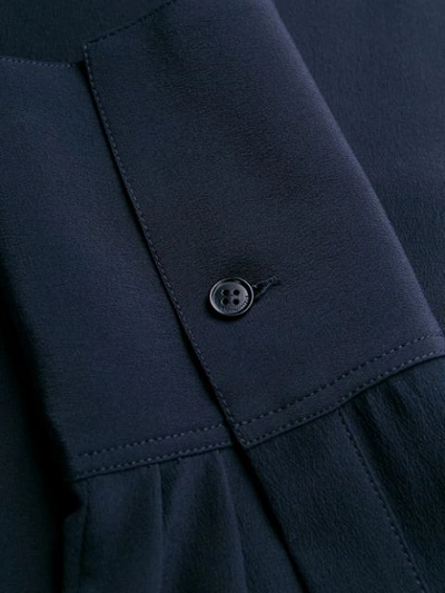Shop Stella Mccartney Epaulette Long-sleeve Blouse In Blue