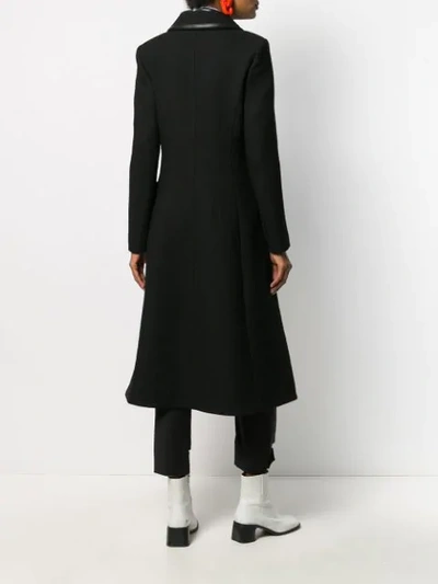 Shop Loewe Patch Pocket Coat In Black